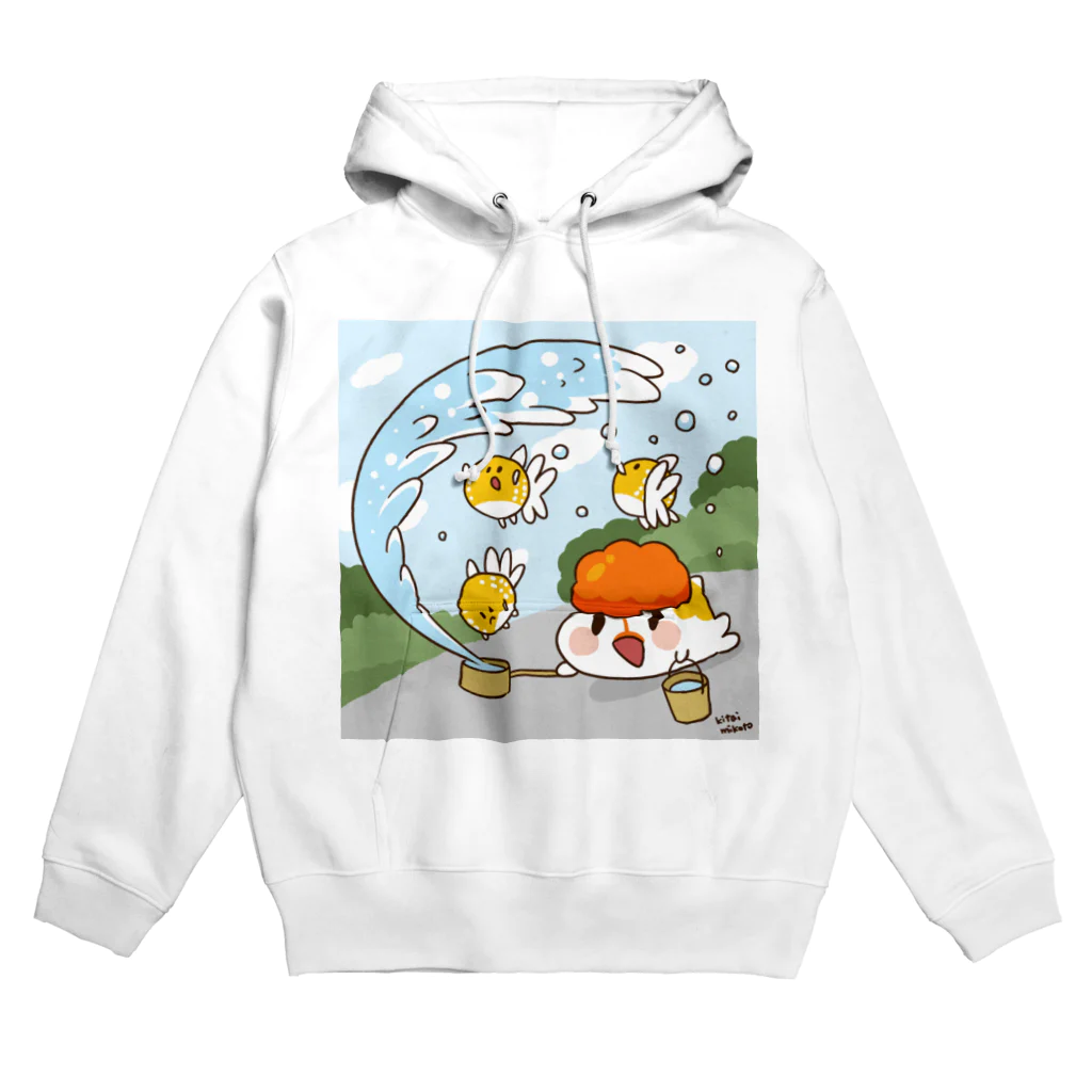 よいこのきんぎょの打ち水 Hoodie