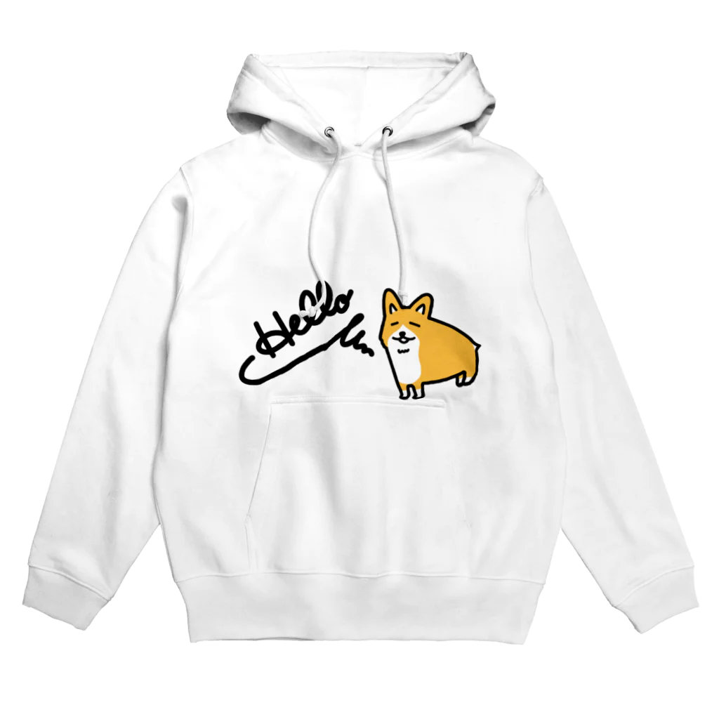 ほっこりアニマルキャラクターのコーギーのはなちゃん Hoodie