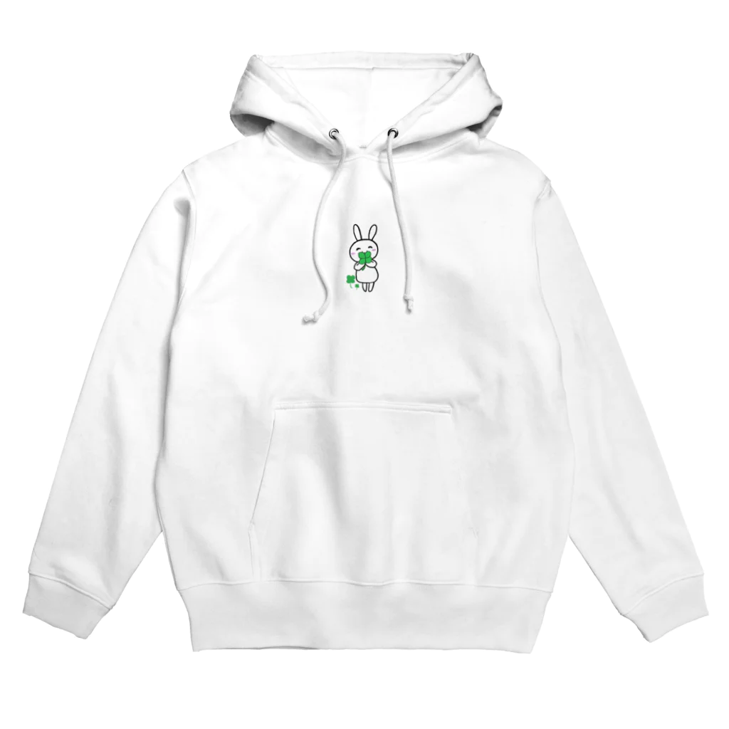 りえのほんわかイラストグッズのおえかきうさぎ♧クローバー Hoodie