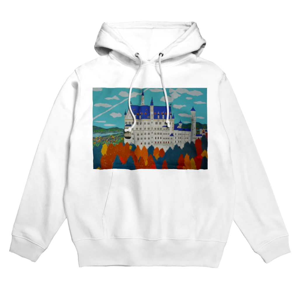 Junie貼り絵グッズの紅葉のノイシュバンシュタイン城 Hoodie