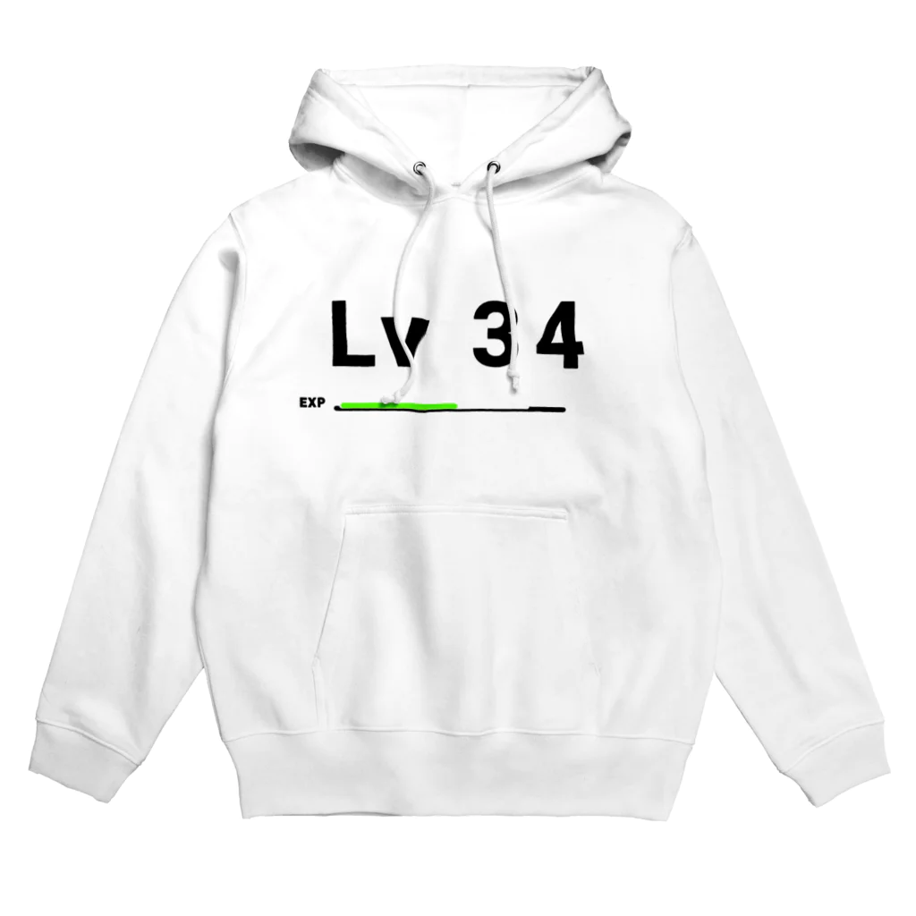 歯車デザインのレベル34 レベルアップ Hoodie