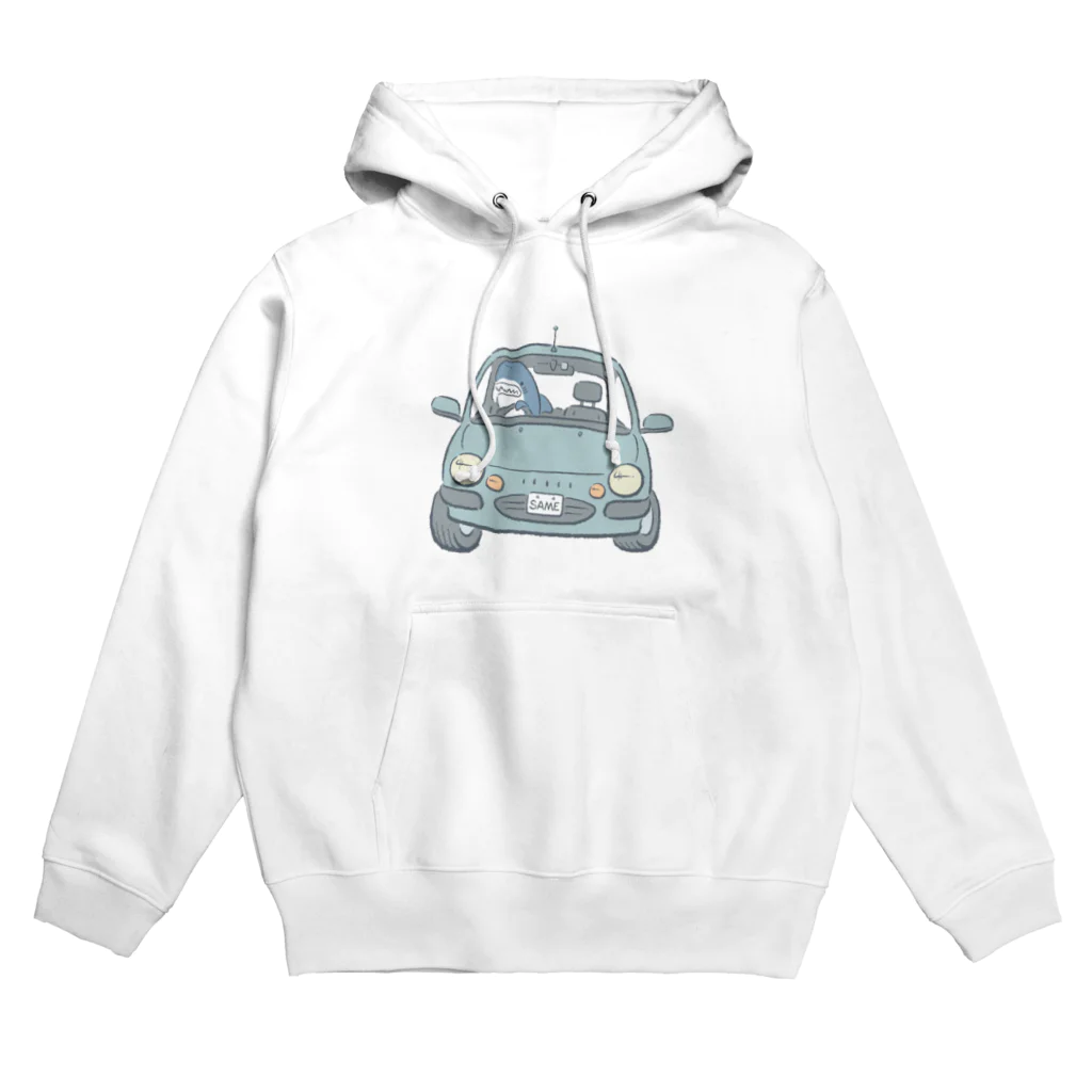 サメ わりとおもいのハンドルをにぎるサメ Hoodie