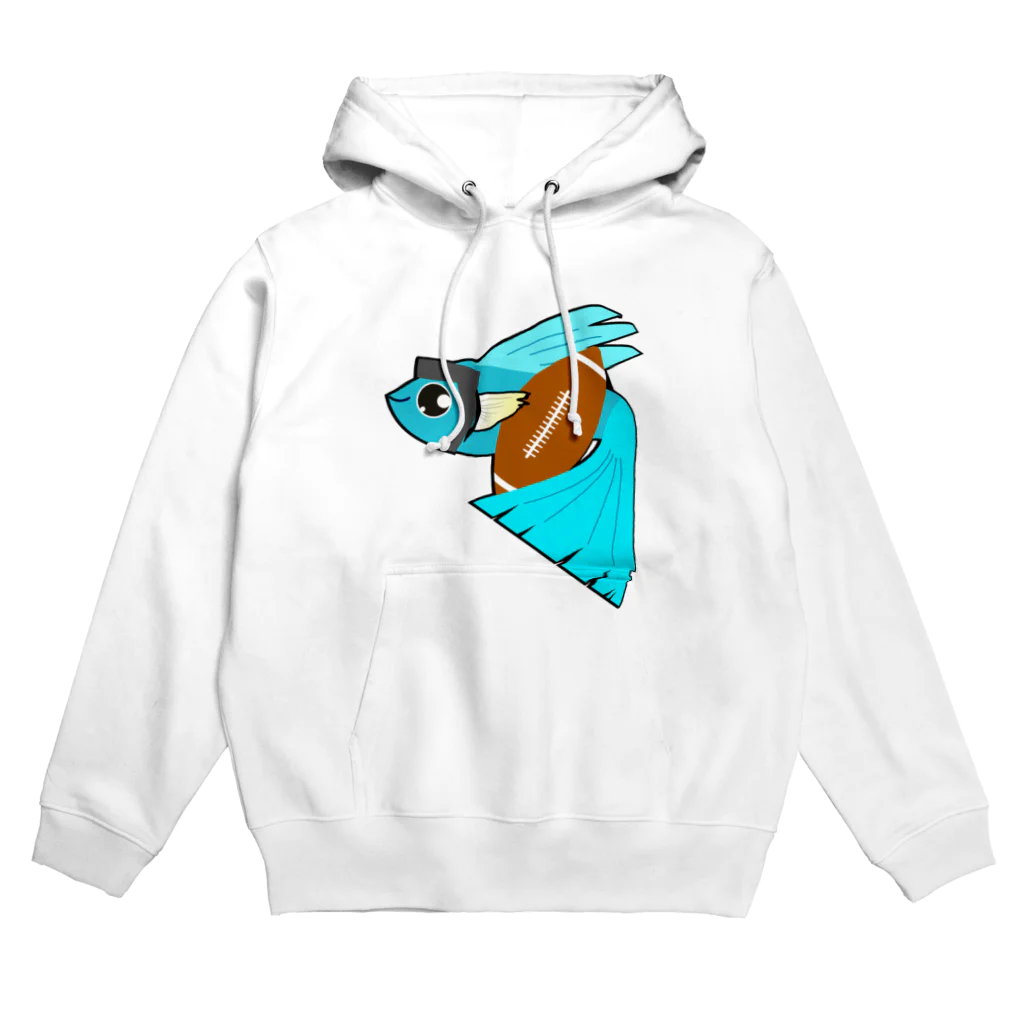 chicodeza by suzuriのラグビーするグッピー Hoodie