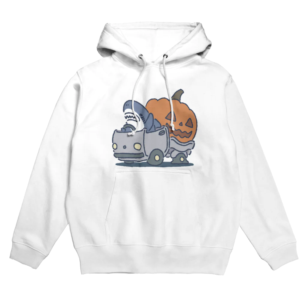 サメ わりとおもいの巨大かぼちゃを収穫したサメ Hoodie