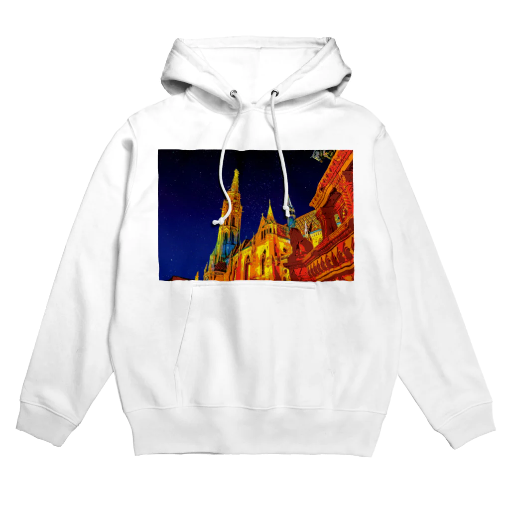 GALLERY misutawoのハンガリー 夜のマーチャーシュ聖堂 Hoodie