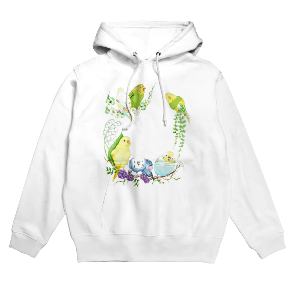 Gimme latte!のもりもりセキセイインコ Hoodie