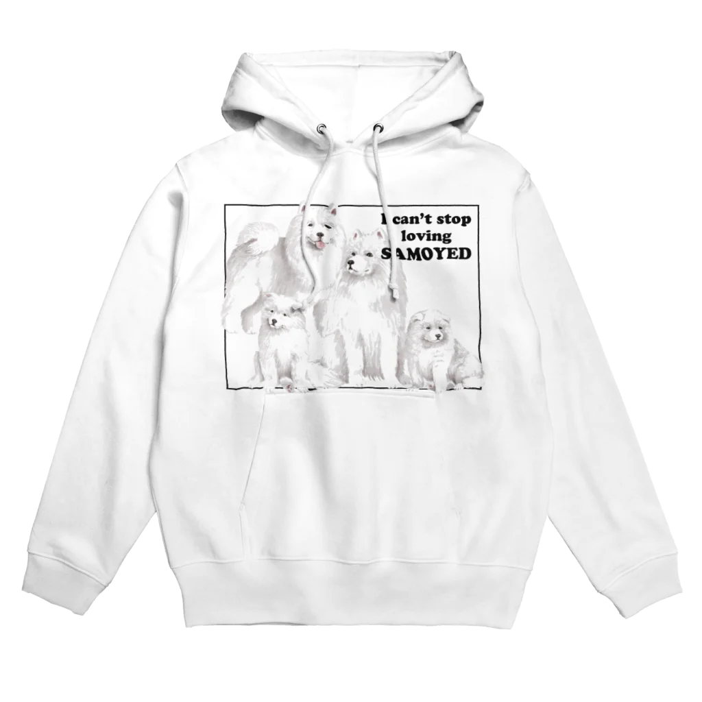 SANKAKU DESIGN STOREの表/B ハッピーサモエドセット！ Hoodie