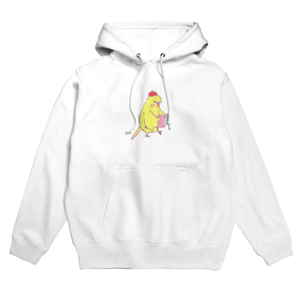 小鳥のほっぺの本読むピヨちゃん Hoodie