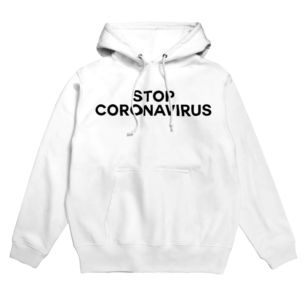 TOKYO LOGOSHOP 東京ロゴショップのSTOP CORONAVIRUS-ストップ コロナウイルス- パーカー