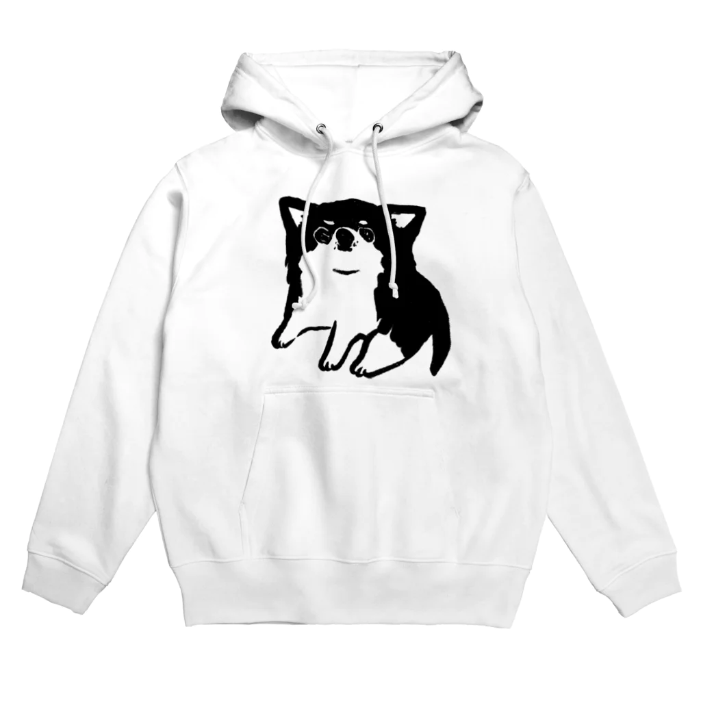 ぺろぺろぺろぺろ【せいこせんせい】のチワワ　ベビー　ブラック【せいこせんせい】 Hoodie