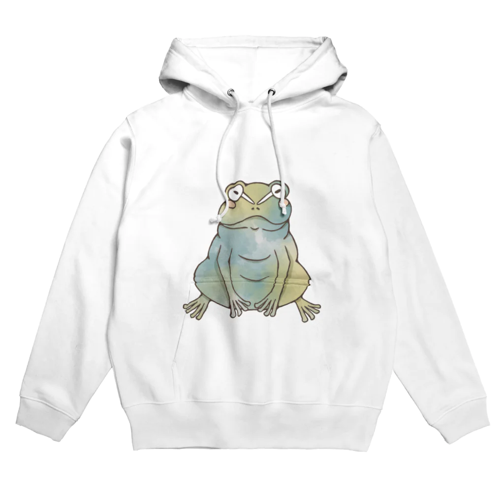 ゆるい動物グッズのぷっくりカエル Hoodie