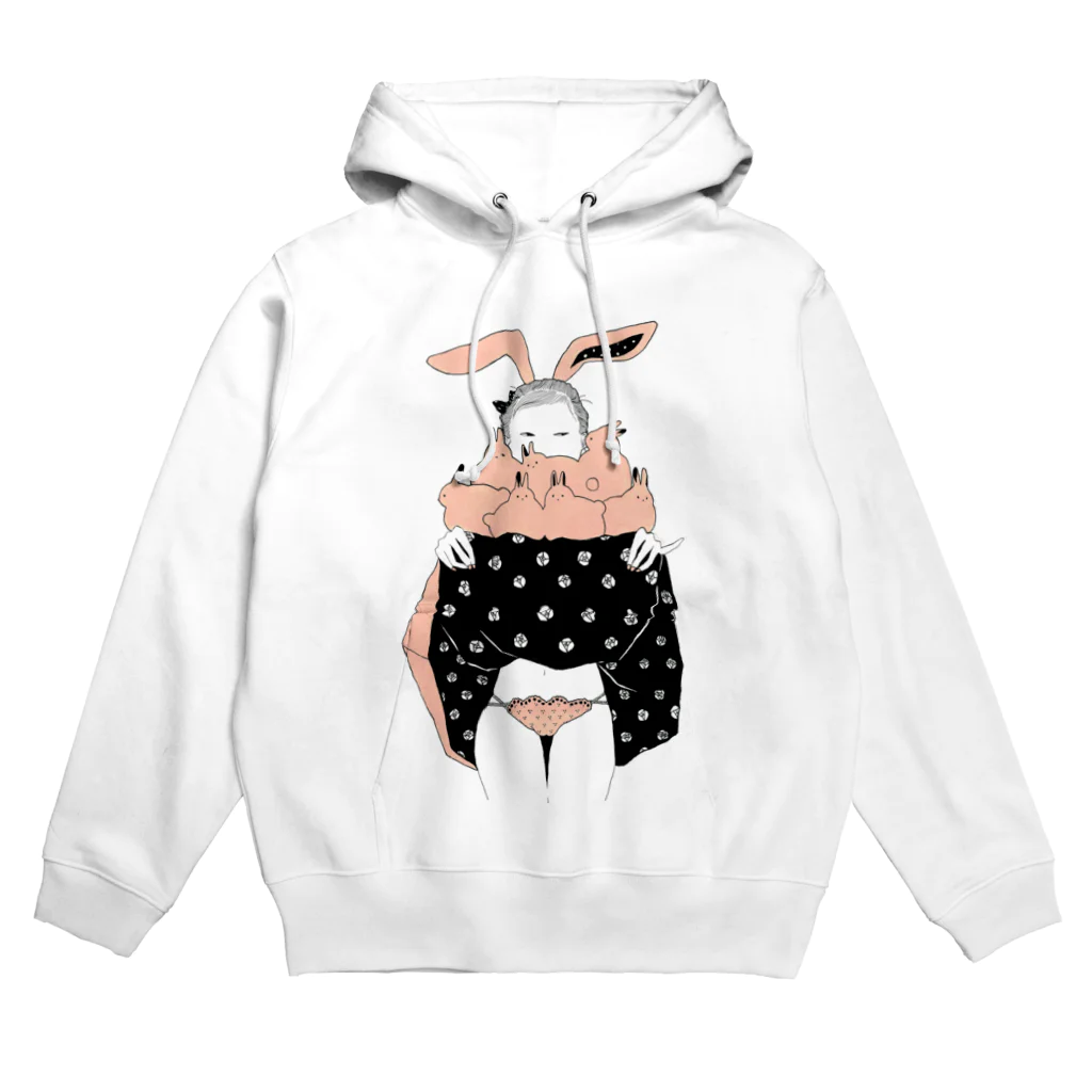 石松チ明 不美人画店のおぱんつうさちゃん Hoodie