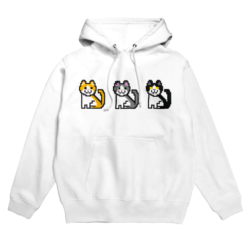 ねころぽん【ドット】のハチワレ猫ちゃんズ Hoodie