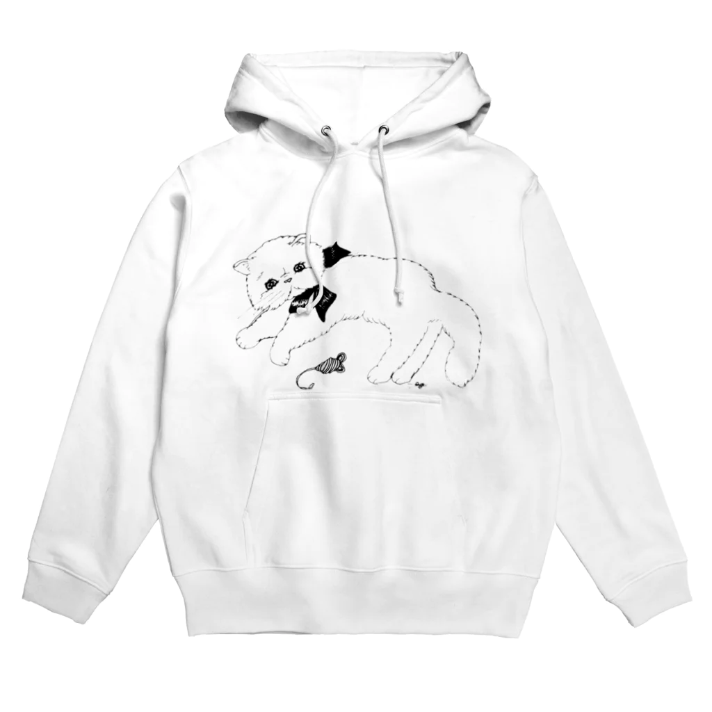 かおかけパンダのキャットとおもちゃ Hoodie