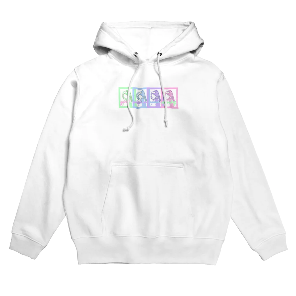 ミュージアムショップトーキョー/museum shop TOKYOのヨハネス•フェルメール　真珠の耳飾りの少女　シルエットパステル版 Hoodie