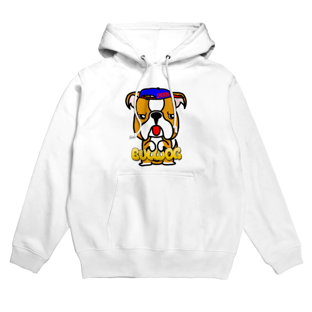 オリジナルデザインTシャツ　SMOKIN'のちんちんブルドッグ Hoodie