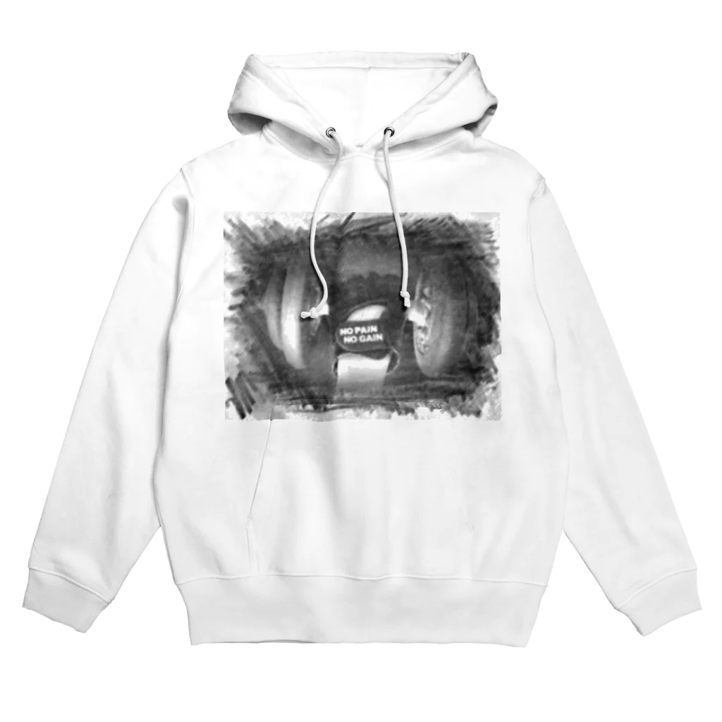 モノクロフィットネスのノーペイン！ノーゲイン！ Hoodie