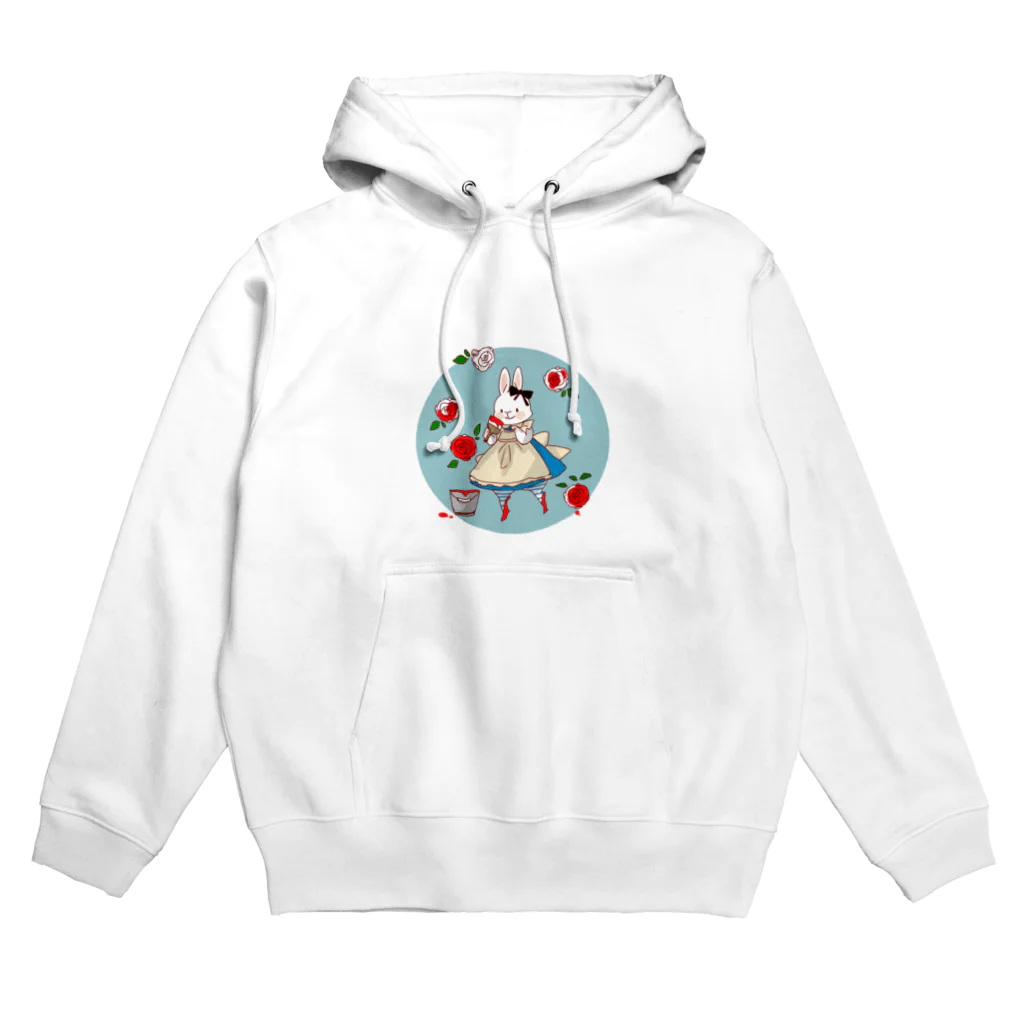 アイネっこのお店の薔薇とうさぎアリス Hoodie