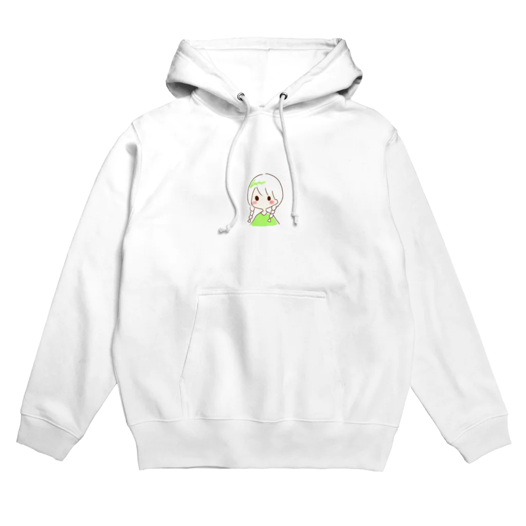 さくらもちの三つ編みの女の子(緑色) Hoodie