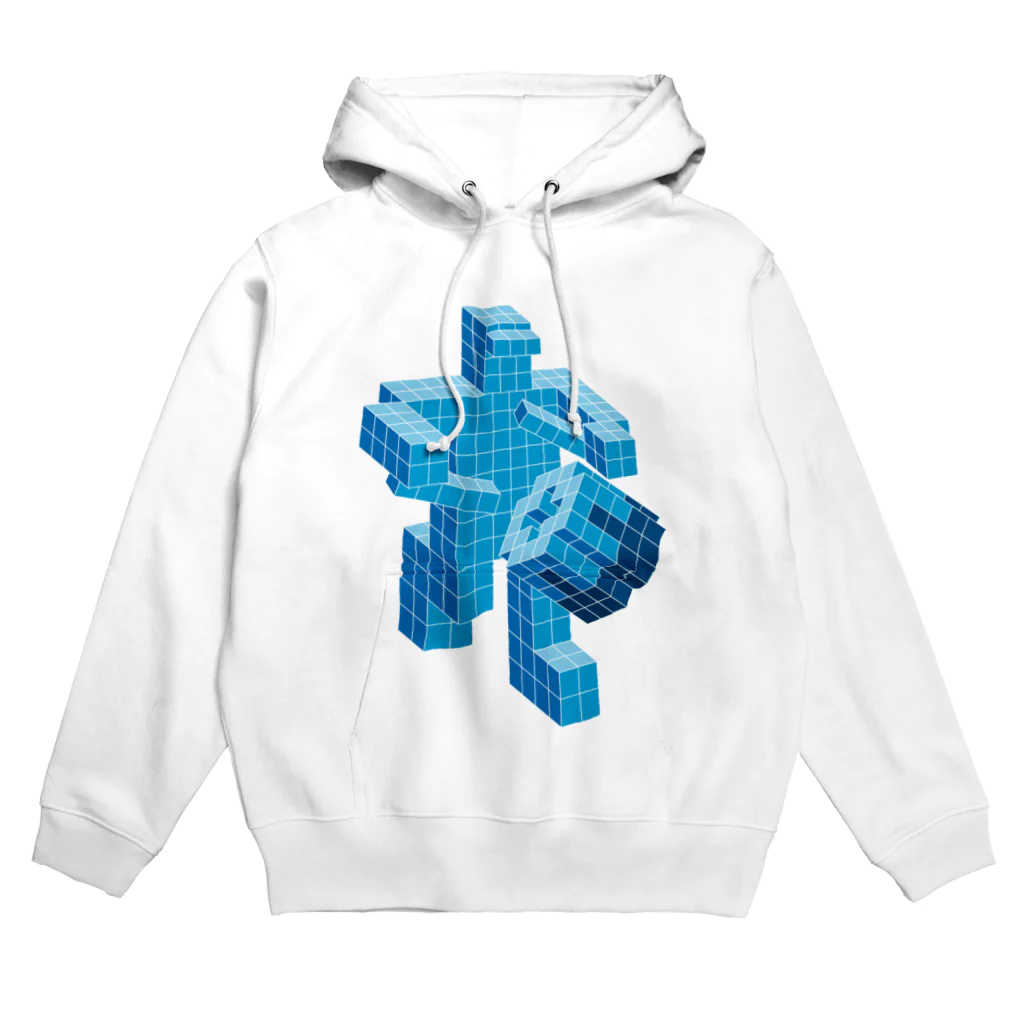 MONOBLOCO Japanのモノブロコ(MONOBLOCO)のシンボルキャラクター、青色のロボットパーカー Hoodie