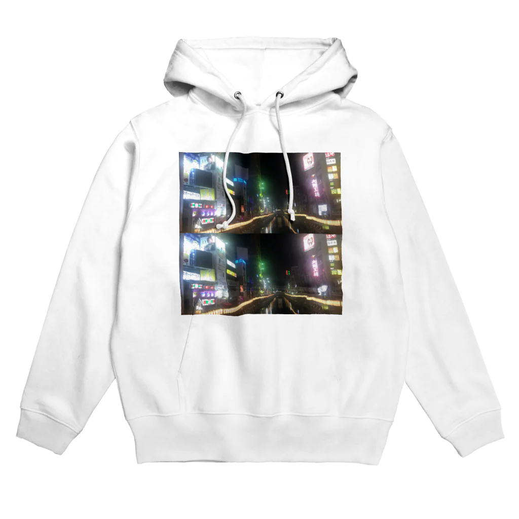 hisashikojimaのナイトフォト（道頓堀） Hoodie