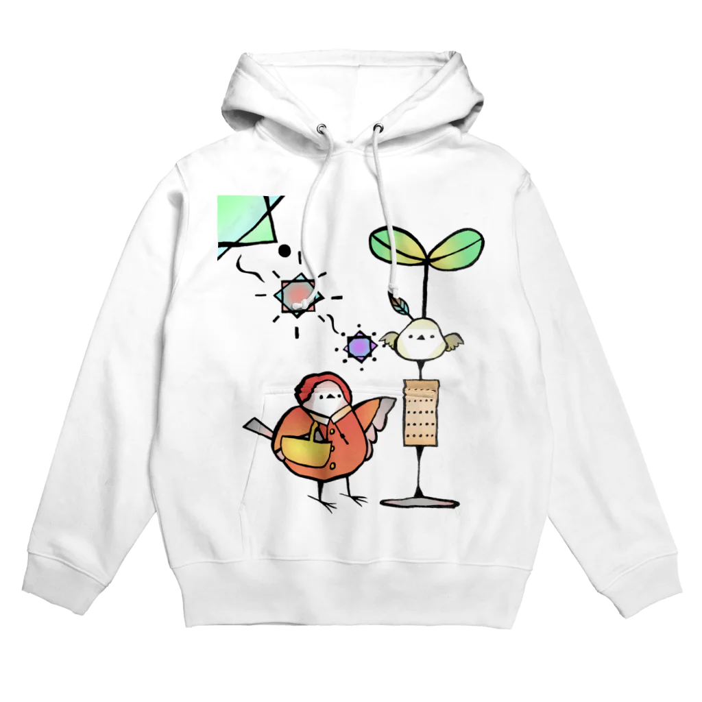 万福すずめのシマエナガ行き Hoodie