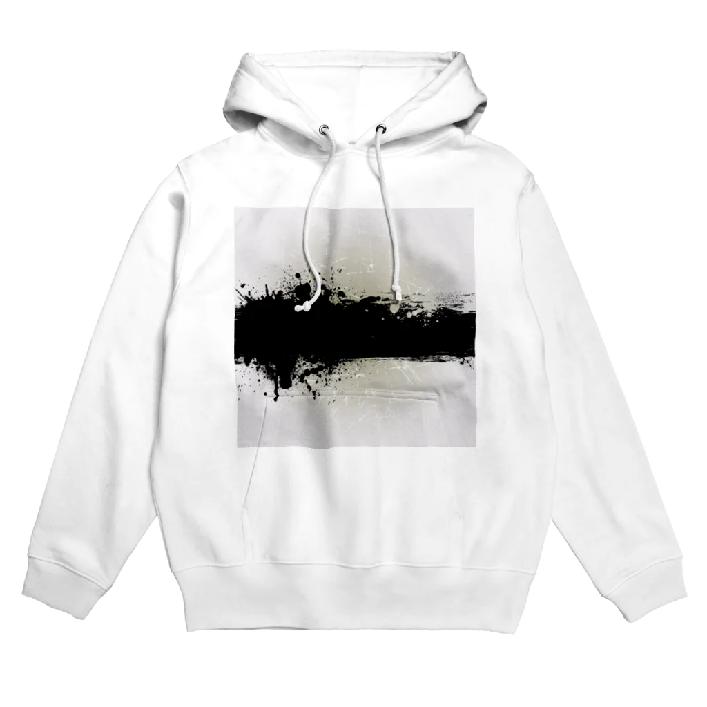 九太。の気まぐれショップの黒白ペンキくん Hoodie