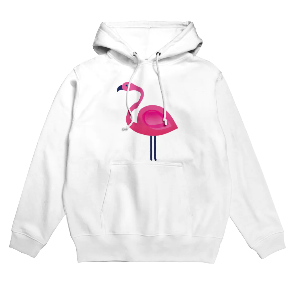 リラックス商会のゆるめのピンクフラミンゴ Hoodie