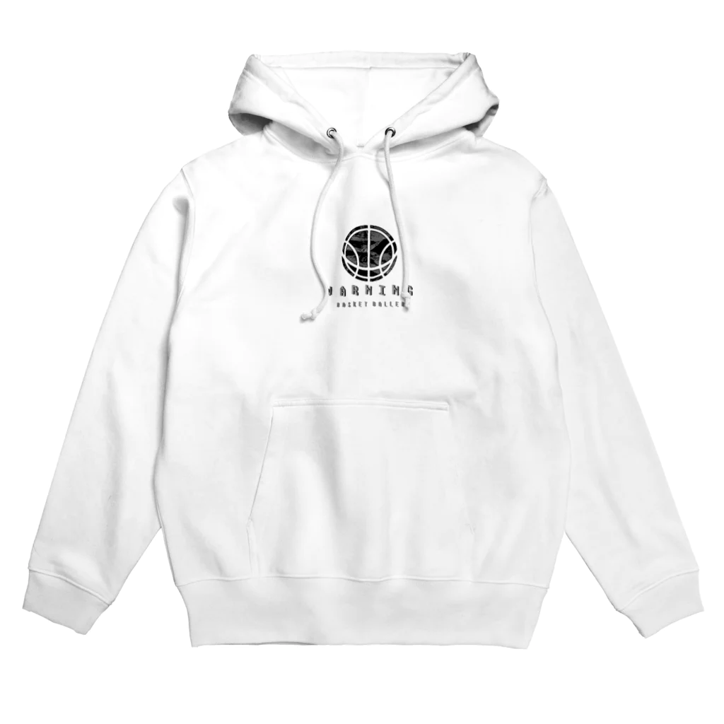 バスケとかキカガクモヨウとかのバスケ ボール シンプル モノクロ Hoodie