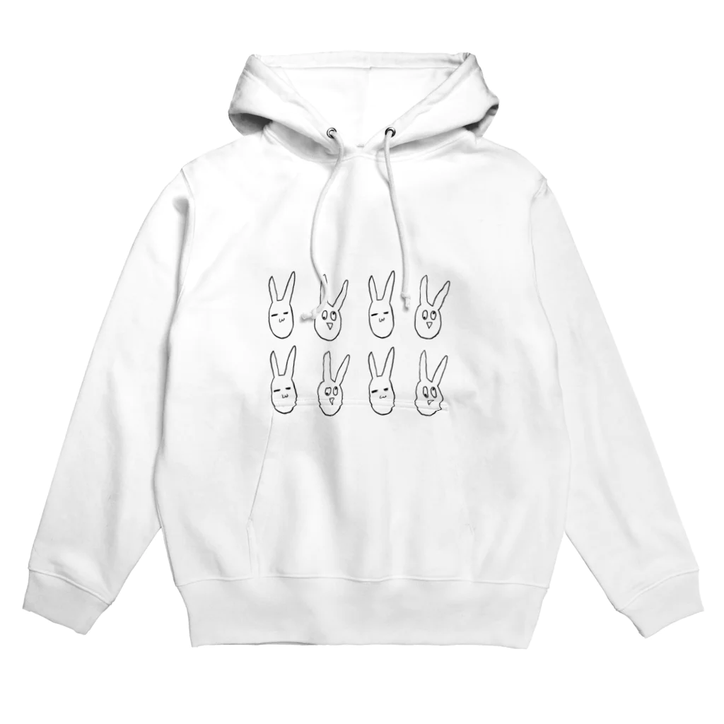 行きすぎたミミズのお店っちの行き過ぎたウサギ Hoodie