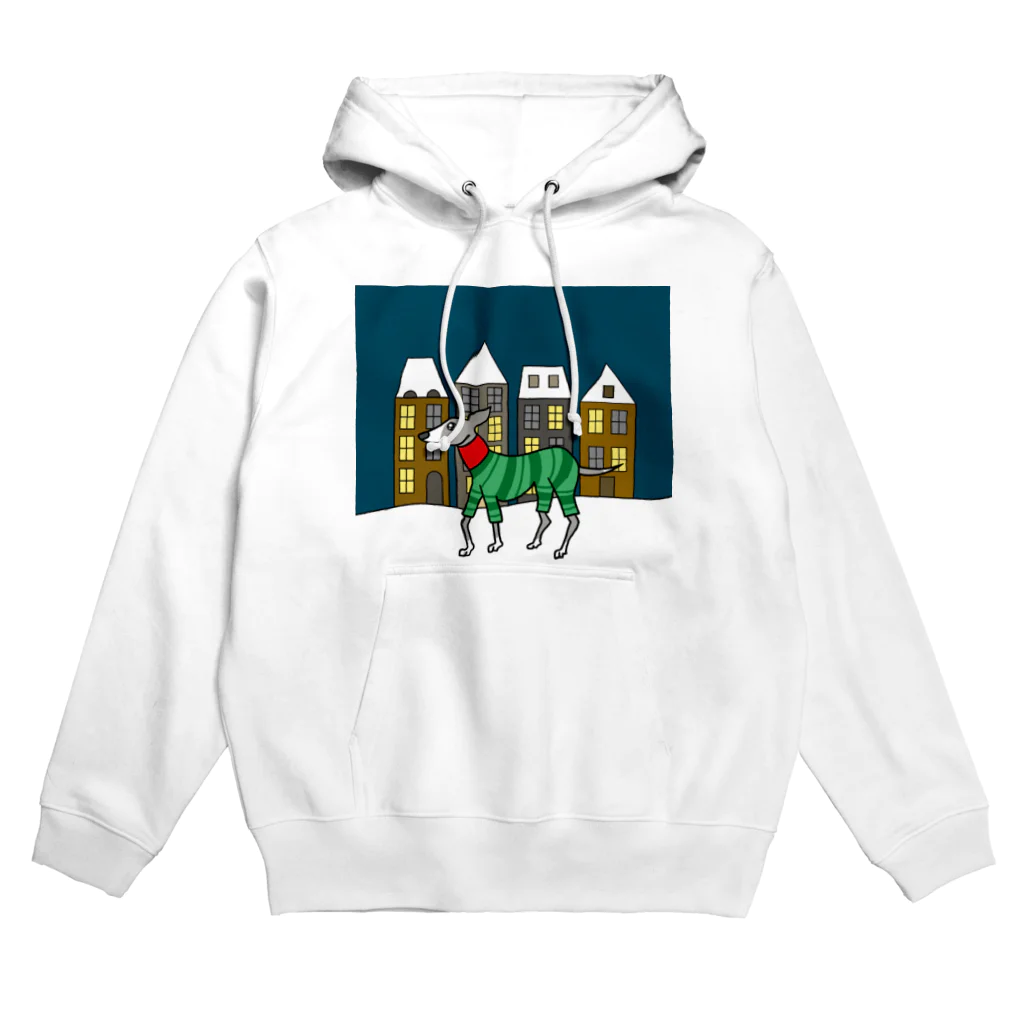 へちまめろんのクリスマスの街とイタグレ Hoodie