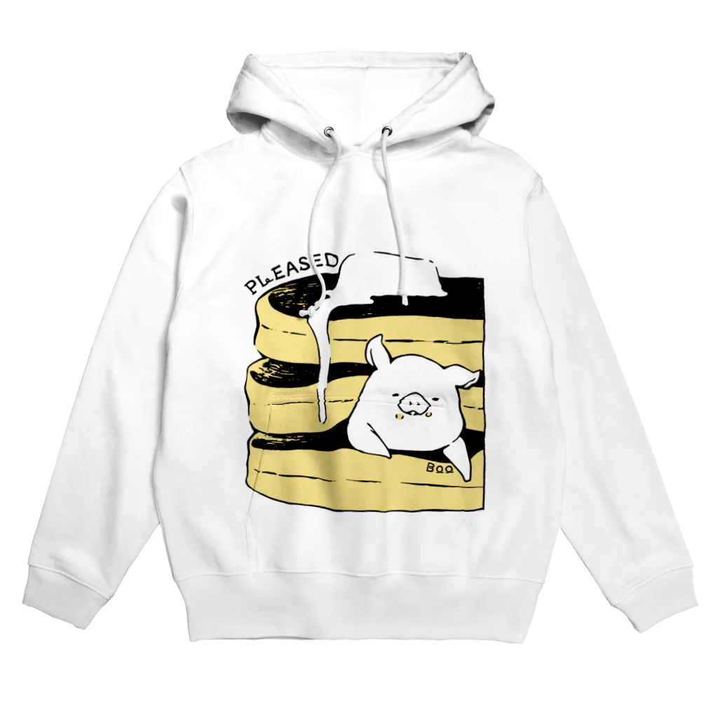 前髪ぱっつん◆SUZURI店の豚パンケーキ Hoodie