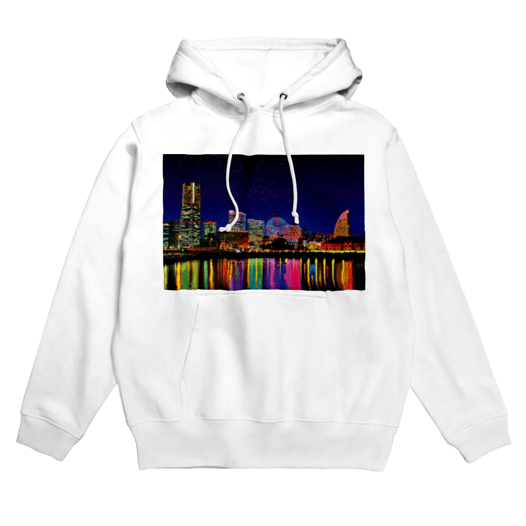 GALLERY misutawoの横浜 みなとみらいの夜景 Hoodie