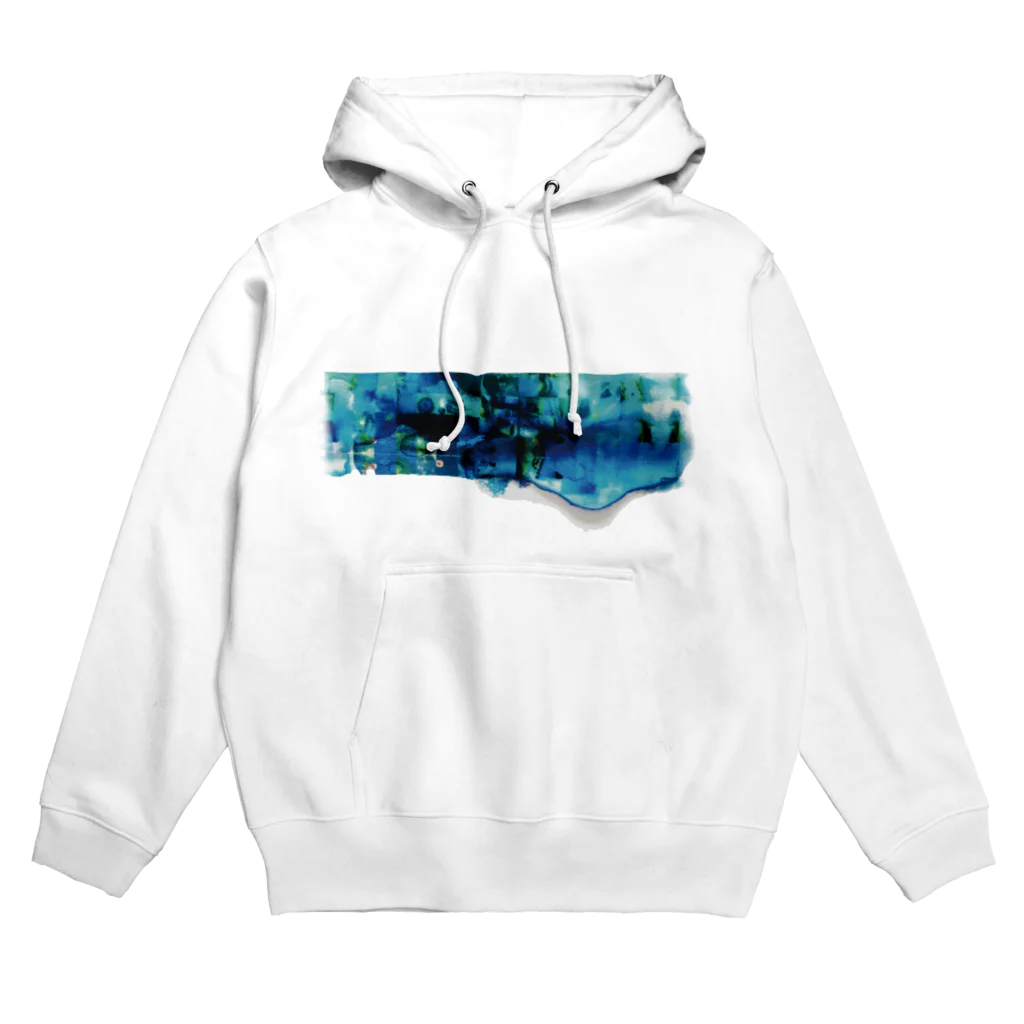 秋花の青の雫パーカー Hoodie