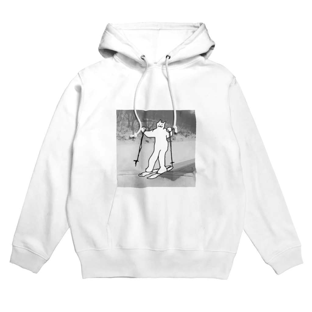 猫のいる生活のスキーするねこちゃん Hoodie