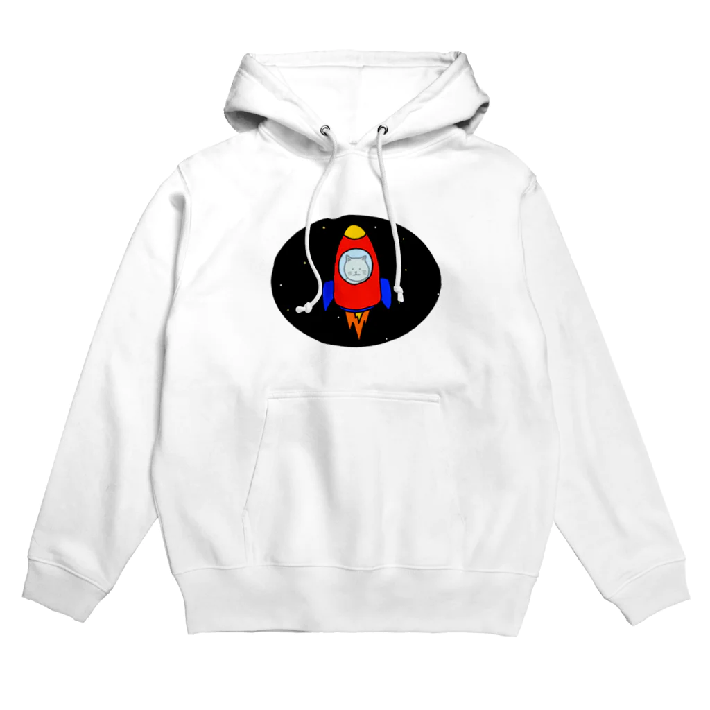 ＋Whimsyのロケットねこ Hoodie