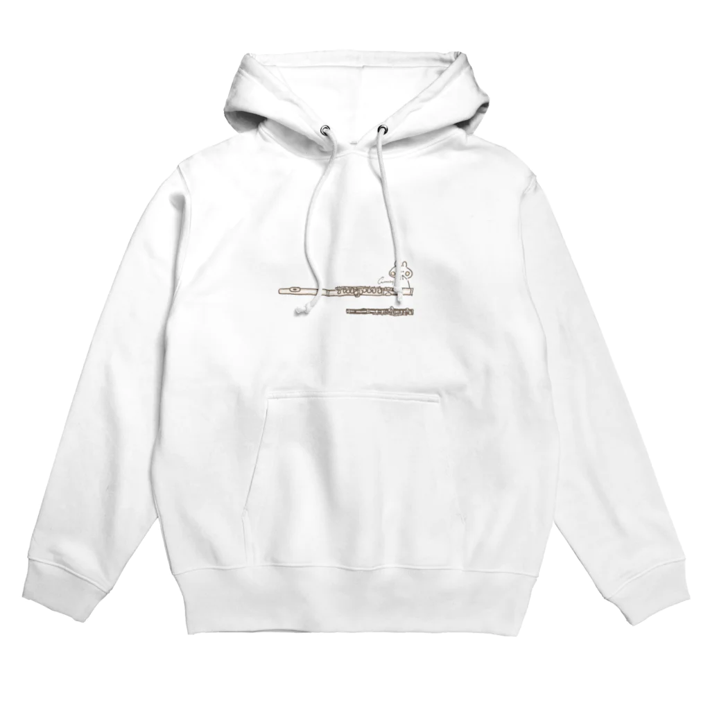 ＊momochy shop＊のフルートとうさぎ Hoodie