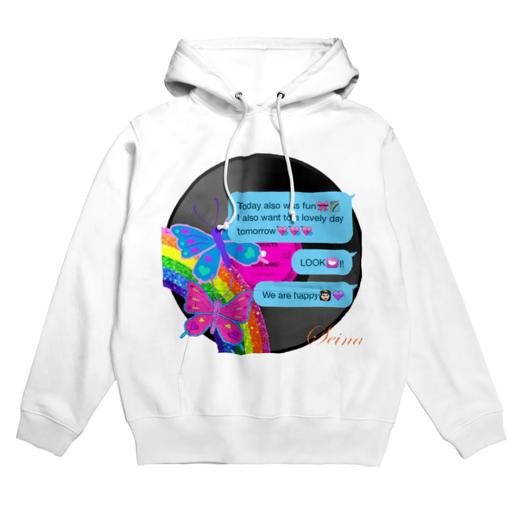 80’s colorful dreamのButterfly World Hoodie