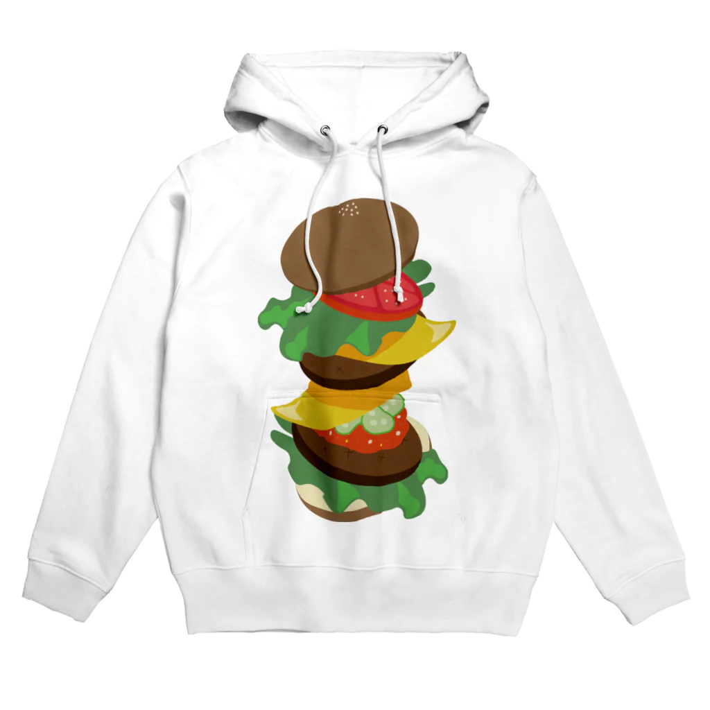 AWESOME HAMBURGERのダブルチーズバーガー Hoodie