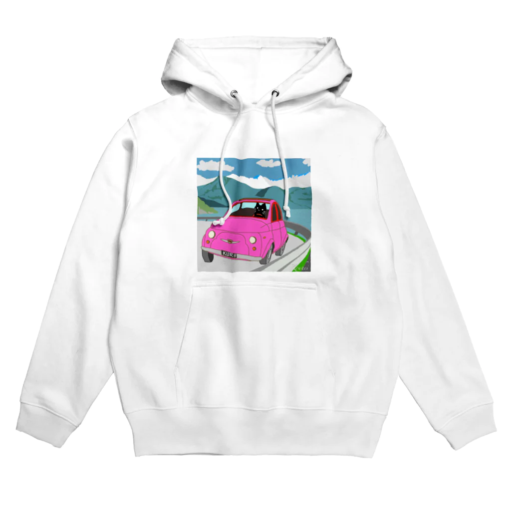 くろねこさんのくろねこさんと車 Hoodie