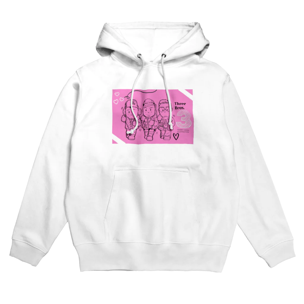 TOMMY★☆ZAWA　ILLUSTRATIONのLOVELY 3兄弟 Hoodie