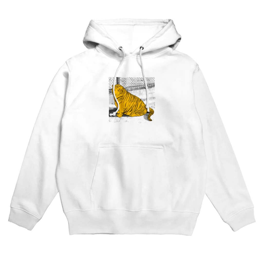 umbrella shopのデブトラちゃん モノクロ背景 Hoodie