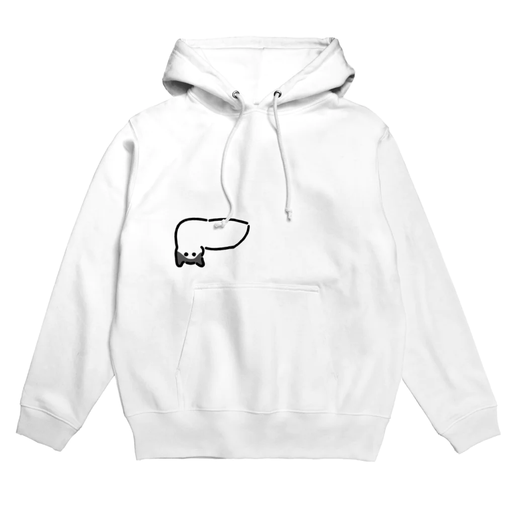 ねこやにわとりやの肝臓ハチワレ猫 Hoodie