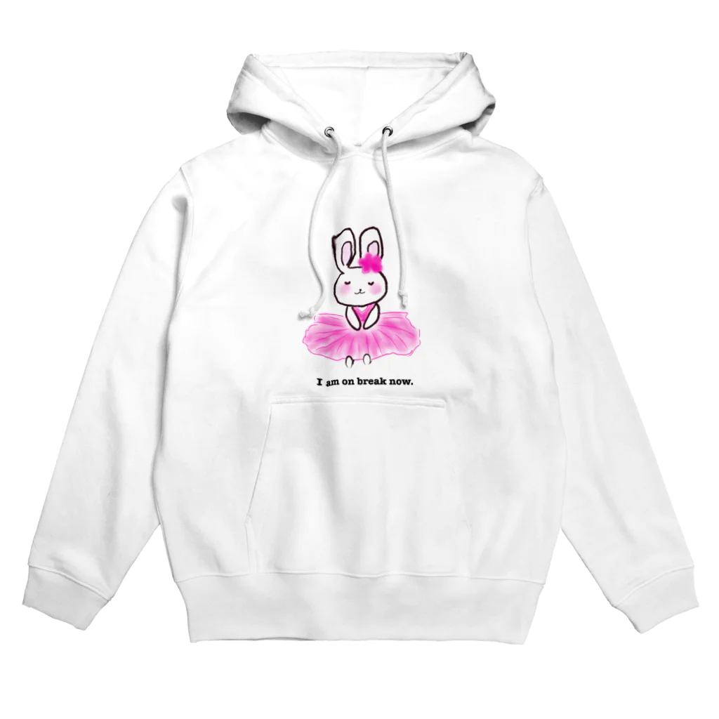 RIBBONSの私は今休憩中です🌸ゆる〜いうさぎさん Hoodie