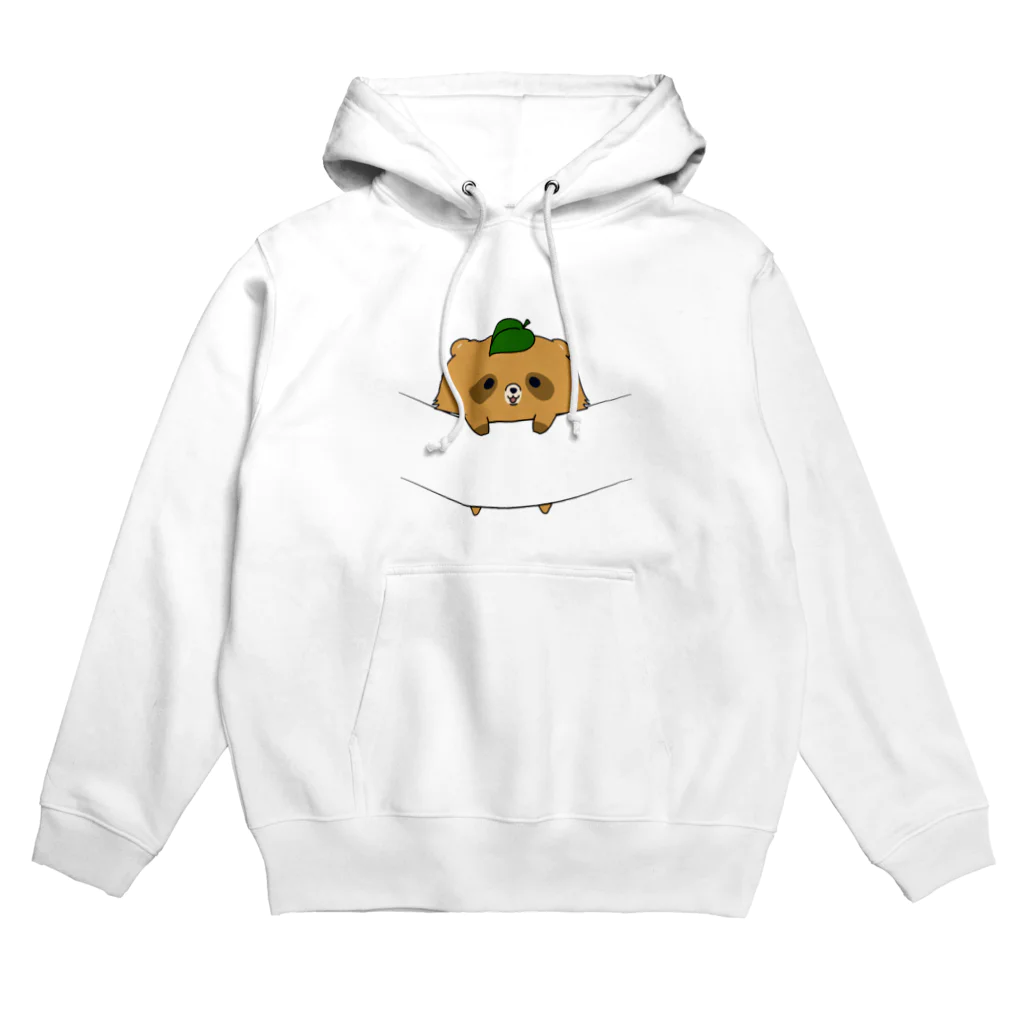 お餅のたぬき(宙ぶらりん) Hoodie