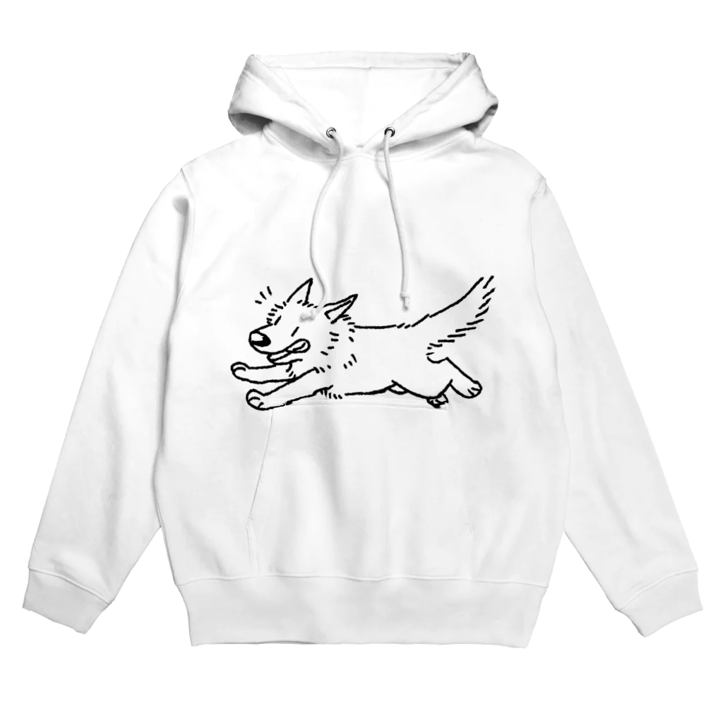 濃厚クリームがけワンコのはしるおおかみ Hoodie