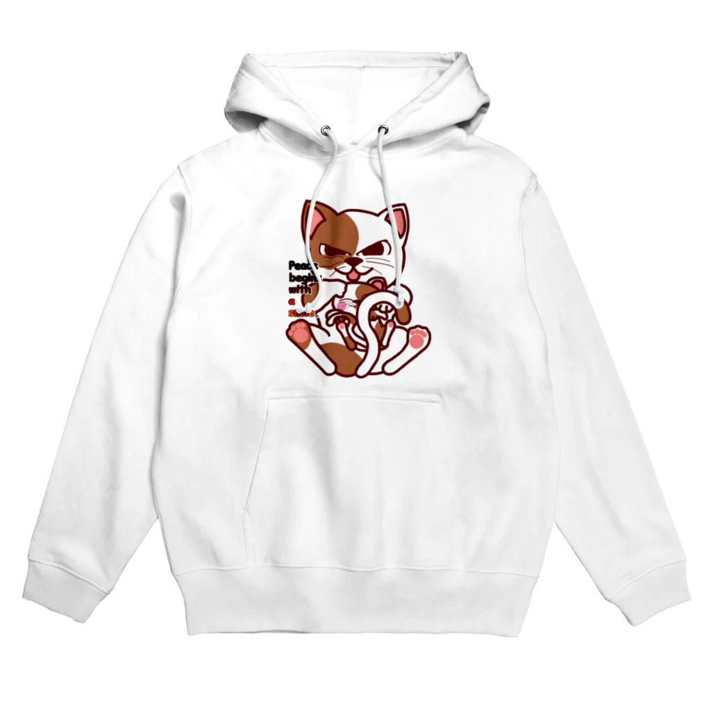 オリジナルデザインTシャツ　SMOKIN'のsmileCat Hoodie