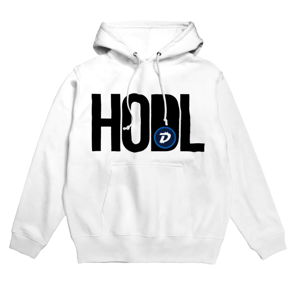 TROPiCALViBESのHODL DGB blackfont パーカー