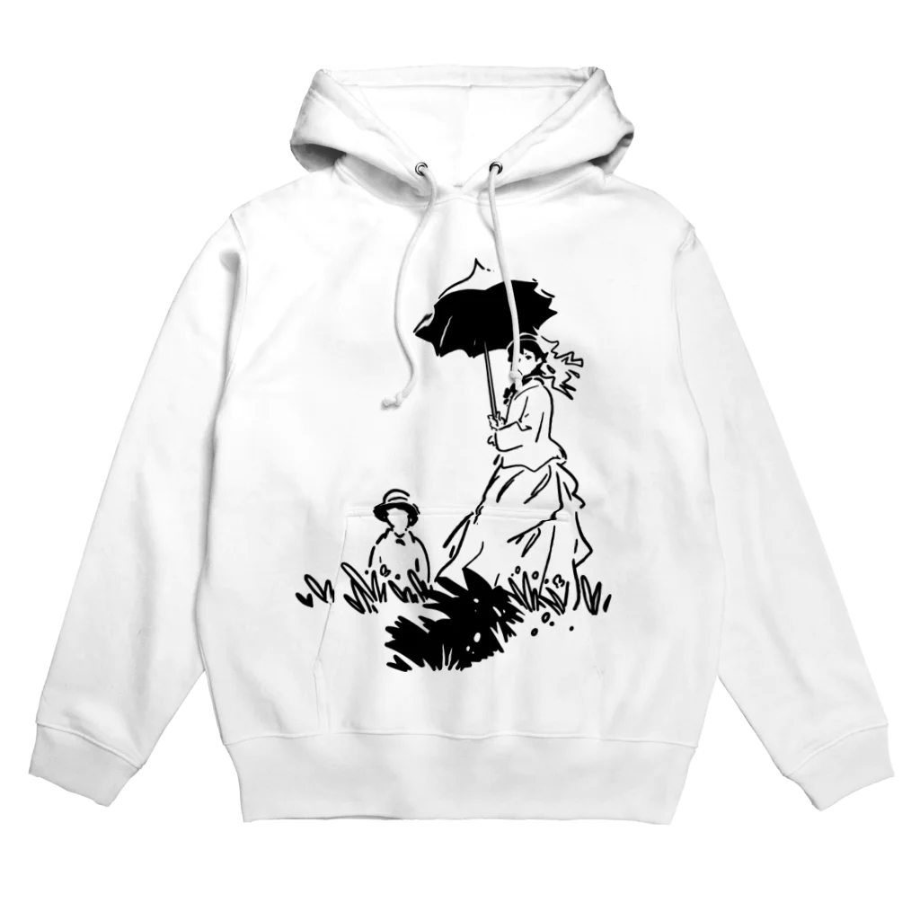 山形屋米店のクロード・モネ「日傘をさす女」 Hoodie