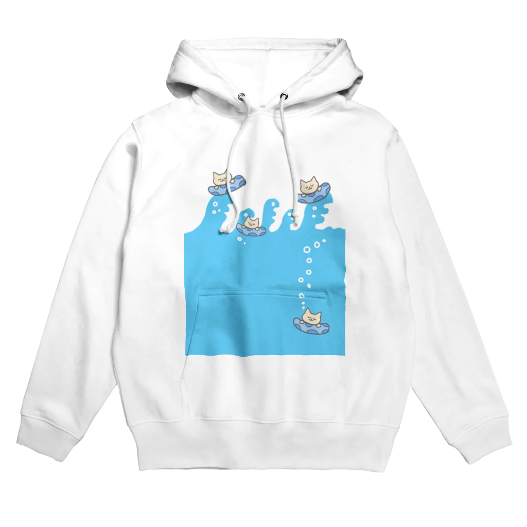 ネコグラシの人生波だらけネコ Hoodie